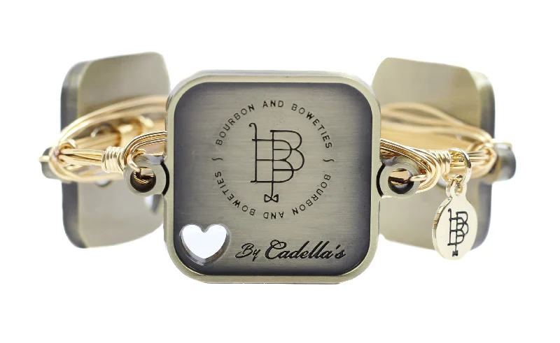 Crystal Bangles Set-Cadella's xx Bourbon and Boweties Triple Photo Tile Bangle