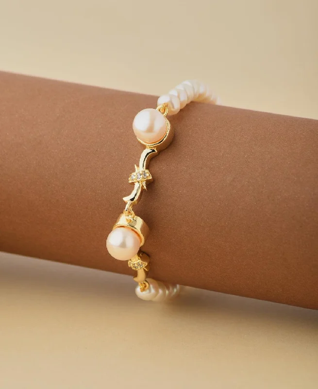 Custom Bead Bracelets-Elegant and classy Pearl Bracelet