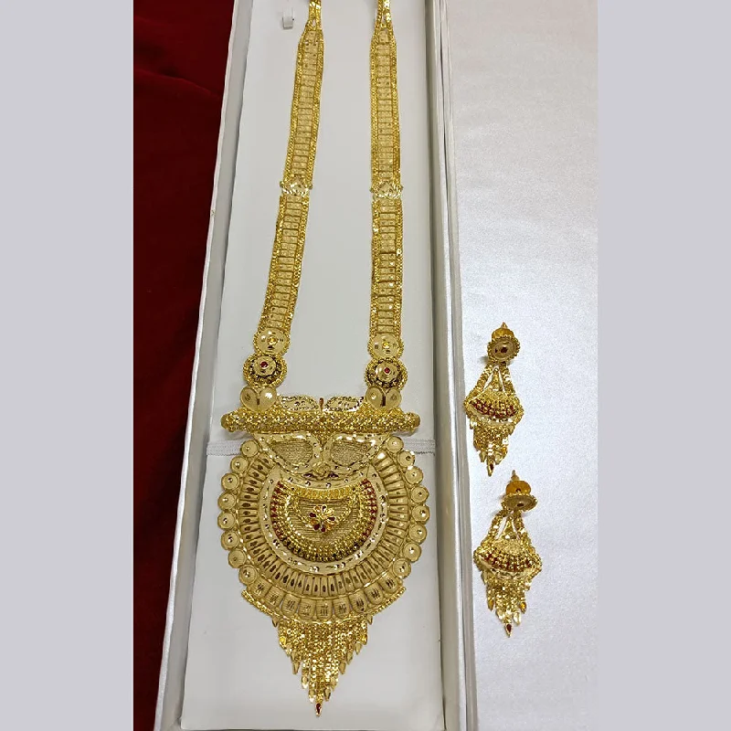 Fashionable Choker Necklace-Pari Art Jewellery Forming Long Necklace Set