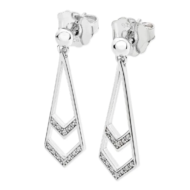 Modern Chain Earrings-Lucy Q Art Deco Tie Earrings