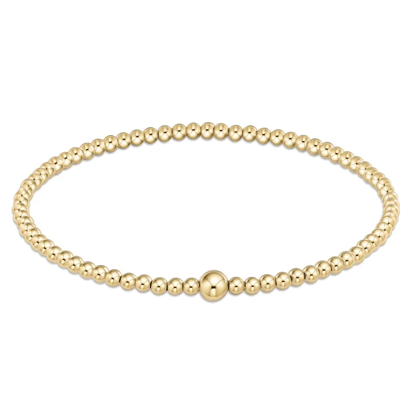 Custom Gold Bangle Set for Brides-Classic Gold 3mm Bead Bangle