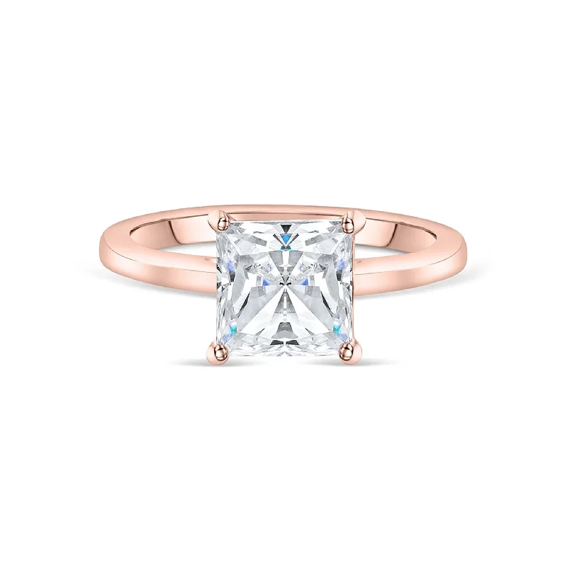 Sapphire Engagement Ring-The Olivia - Rose Gold