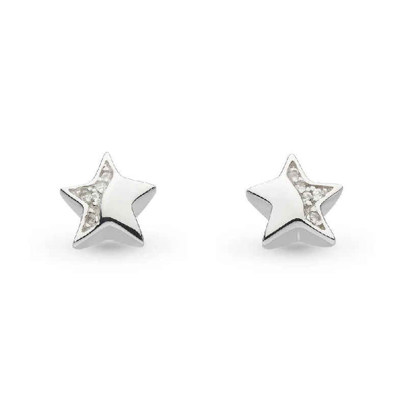 Elegant Cluster Earrings-Kit Heath Miniature Sparkle CZ Shining Star Stud Earrings