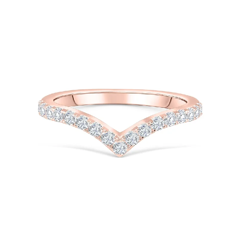 Wedding Engagement Ring Set-The Zoey - Rose Gold