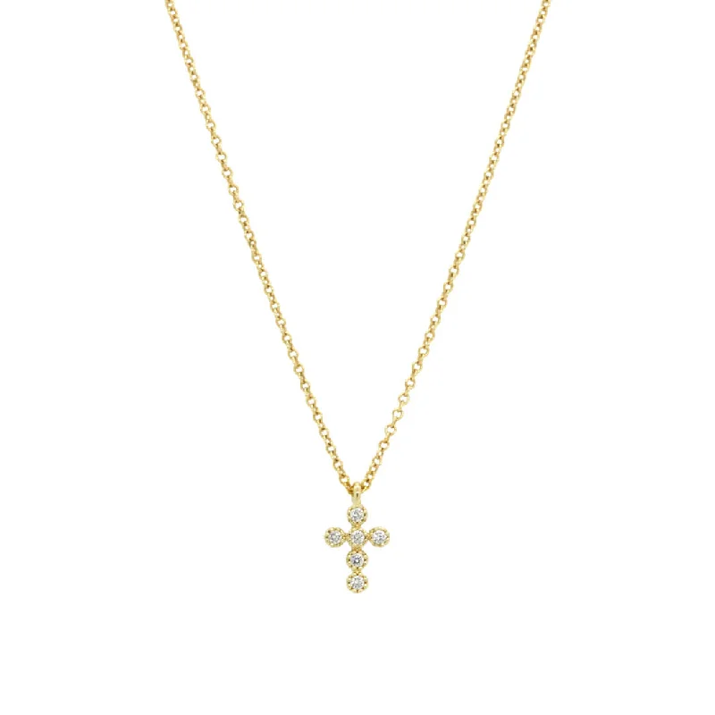 Layered Gold Necklace-Dainty Cross Necklace