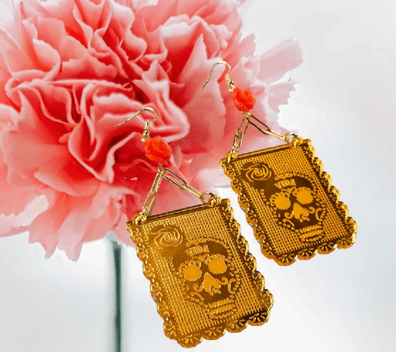 Diamond Drop Earrings-Vida Papel Picado Earrings