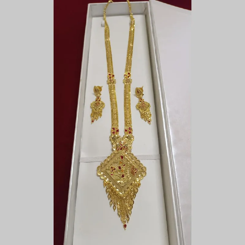 Celebrity Style Necklace-Pari Art Jewellery Forming Long Necklace Set