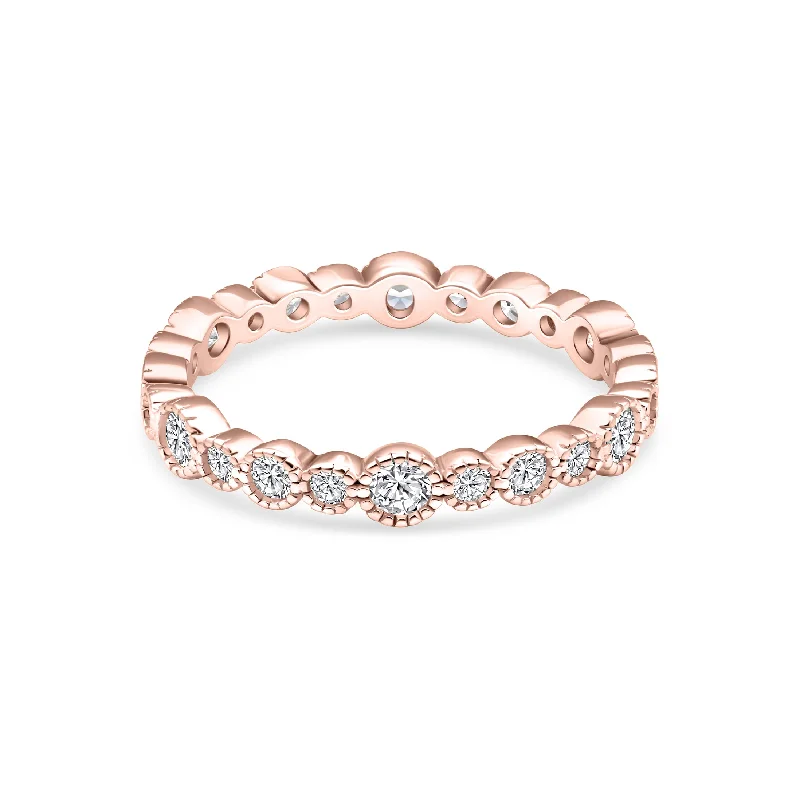 Elegant Cocktail Ring-The Mia - Rose Gold