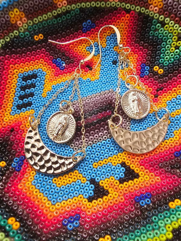 Bold Silver Earrings-Madre Luna Earrings