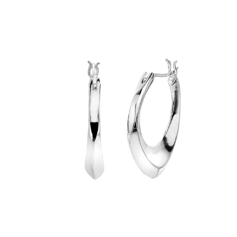 Pearl Hoop Earrings-Sea Gems Silver Origins Organic Hoop Earrings