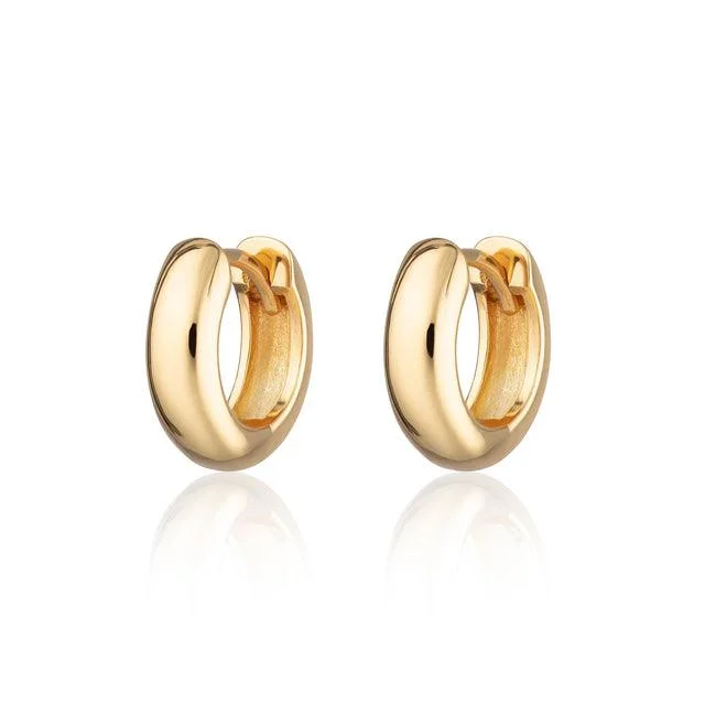 Chic Statement Earrings-Scream Pretty 18ct Gold Vermeil Chunky Huggie Earrings