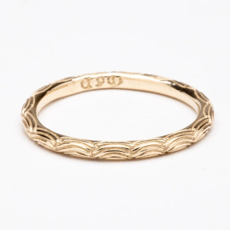 Gold Eternity Ring-Wave Ring