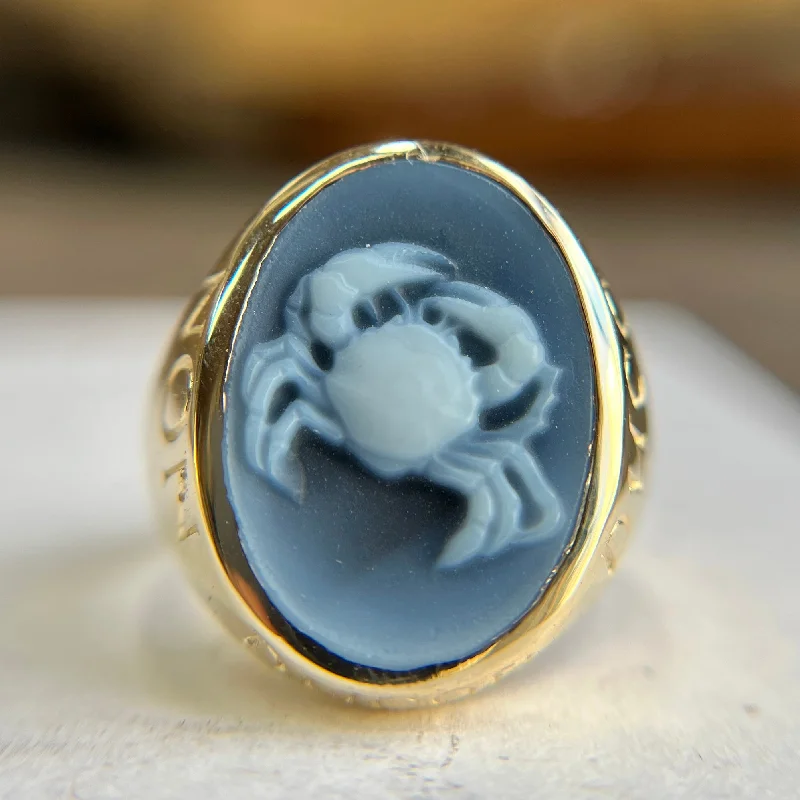 Silver Vintage Ring-Zodiac Non Ducor Duco