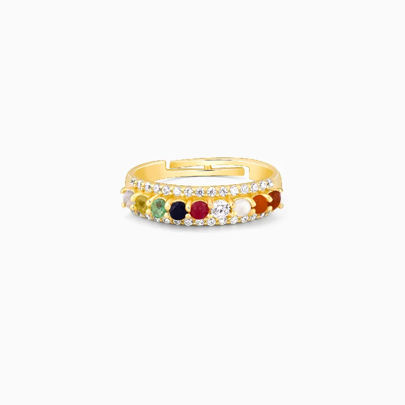 Classic Wedding Ring-Golden Ravishing Aura Ring