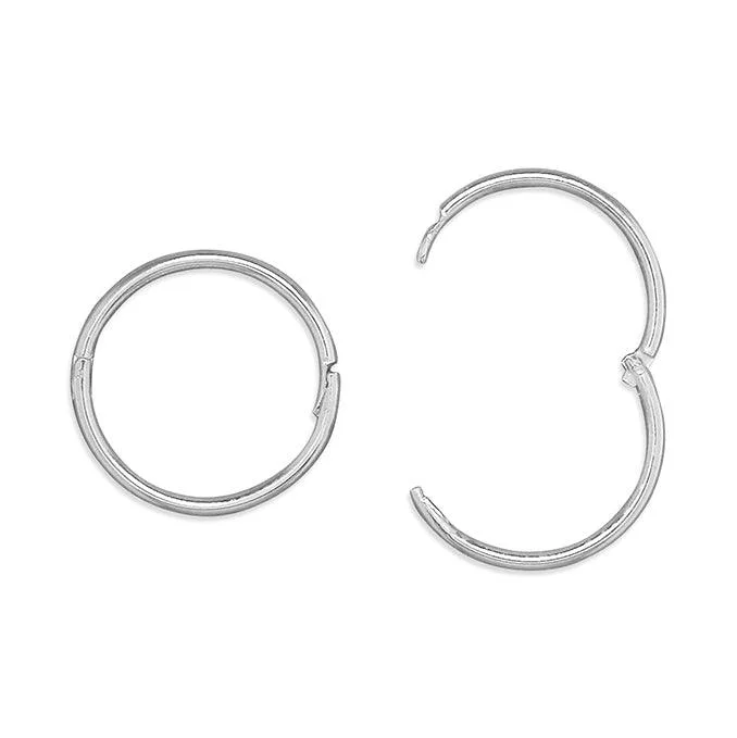 Big Statement Earrings-Sterling Silver Sleeper Hoop Earrings