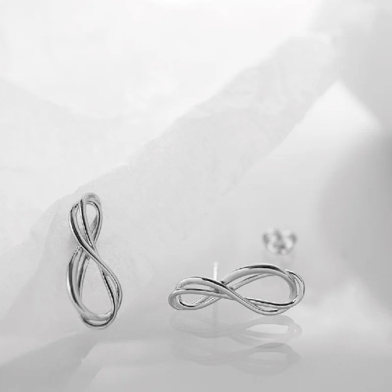 Unique Dangle Earrings-Kit Heath Sterling Silver Infinity Stud Earrings