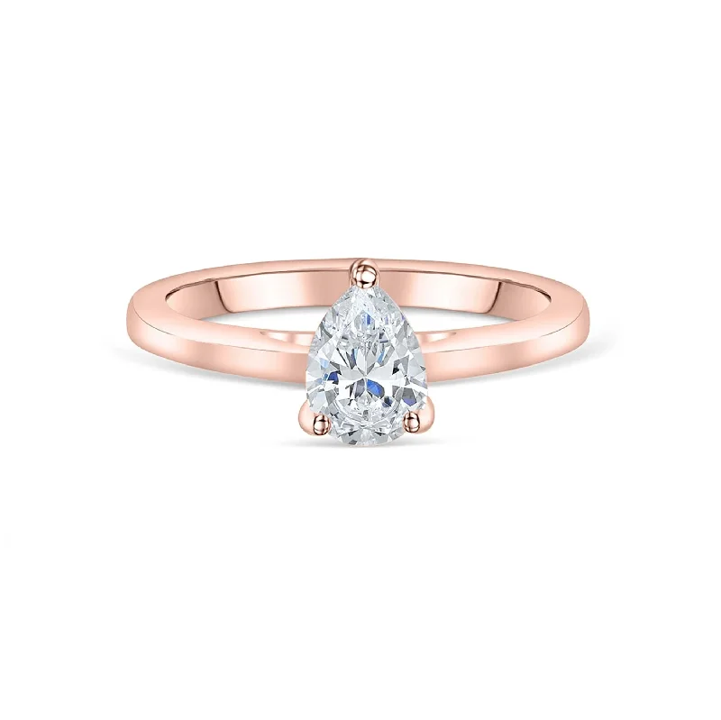 Heart Shaped Ring-The Daisy - Rose Gold