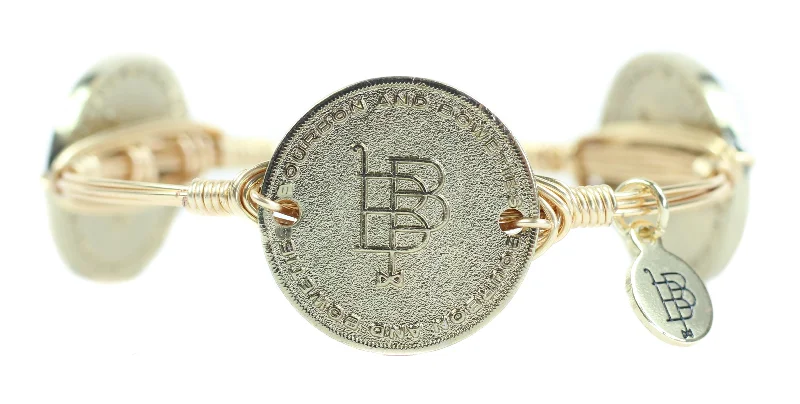 Silver Bangle for Wedding-The B&B Signature Coin Bangle Bracelet