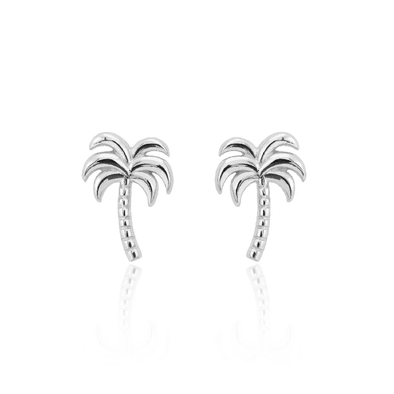 Handmade Earrings-Scream Pretty Palm Tree Stud Earrings