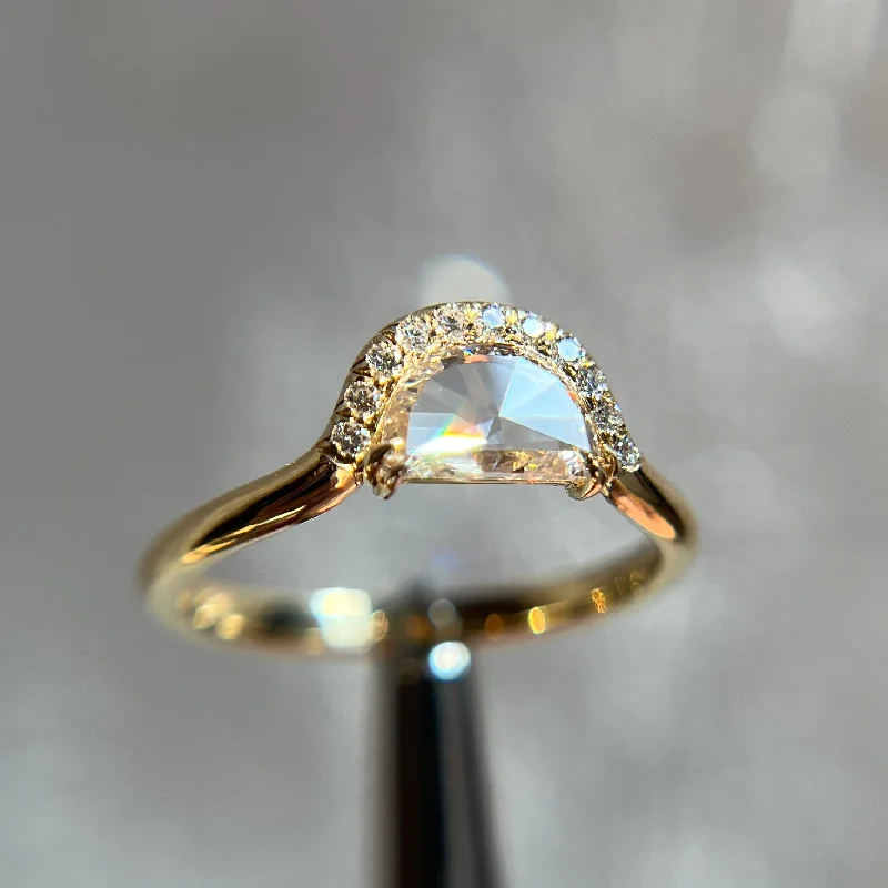 Gold Eternity Ring-Nouveau Half Moon