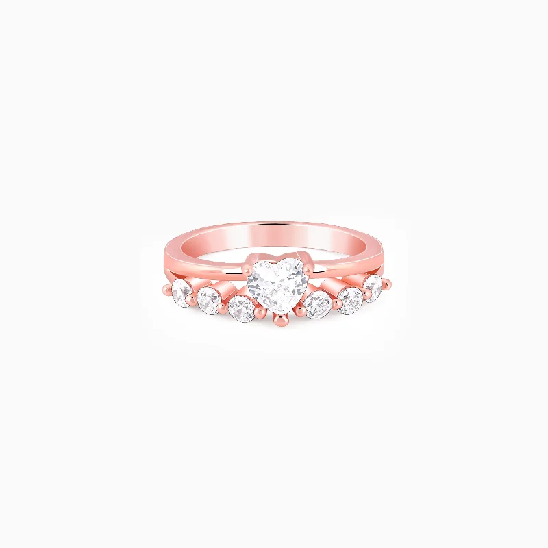 Custom Diamond Wedding Ring-Rose Gold Unstoppable Love Ring