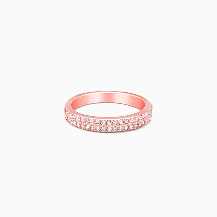 Large Statement Ring-Rose Gold Slender Ring