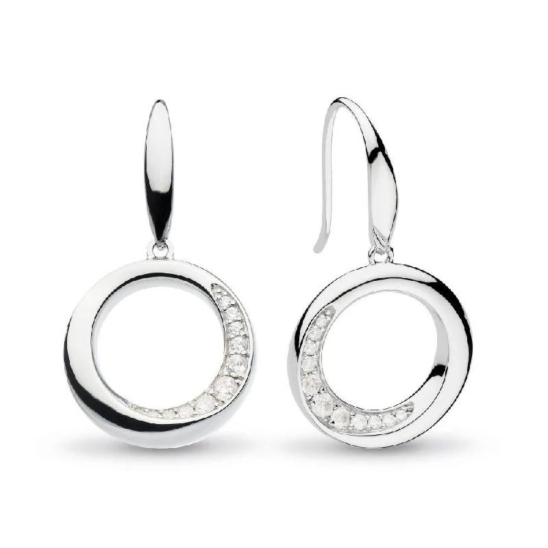 Celestial Star Earrings-Kit Heath Bevel Cirque CZ Drop Earrings in Sterling Silver