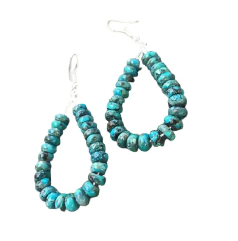 Elegant Crystal Earrings-Turquoise Amulet Earrings