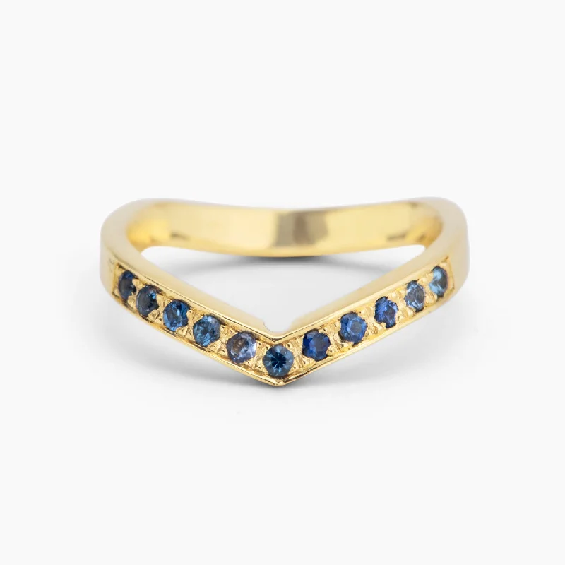 Vintage Art Deco Ring-Sapphire Nico Stacker