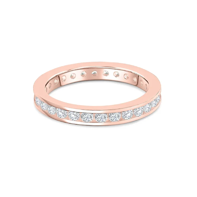 Wedding Set with Diamond Ring-The Chloe - Rose Gold