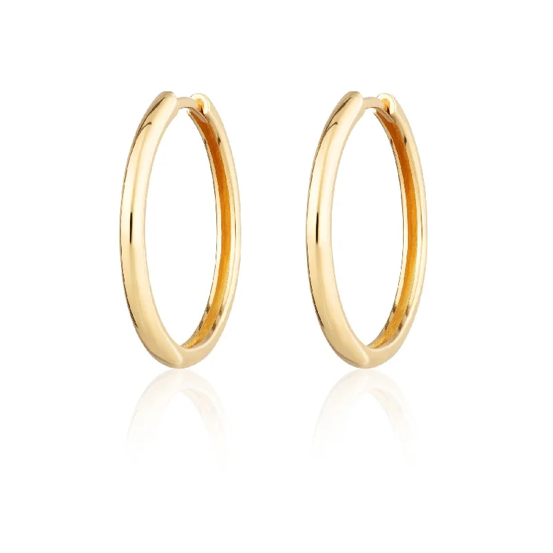 Nature-Inspired Gold Earrings-Scream Pretty 25mm Perfect Hoop Earrings