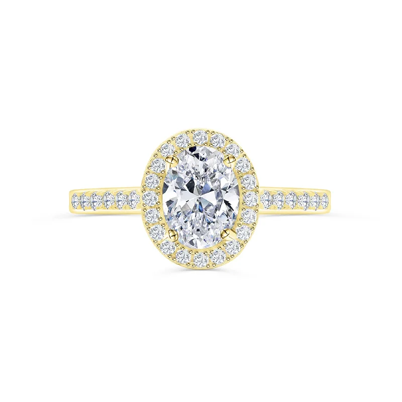 Custom Diamond Wedding Ring-The Belle - Gold