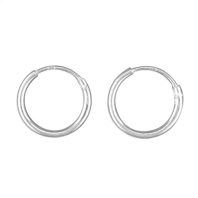 Unique Statement Earrings-Sterling Silver 1.2cm Sleeper Earrings