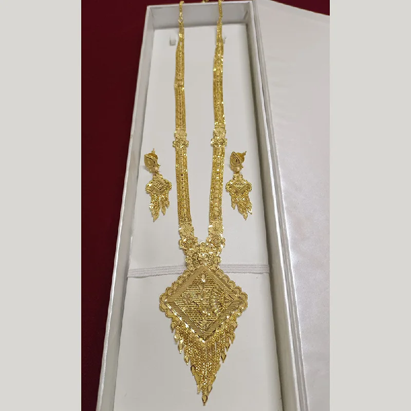 Gold Coin Necklace-Pari Art Jewellery Forming Long Necklace Set