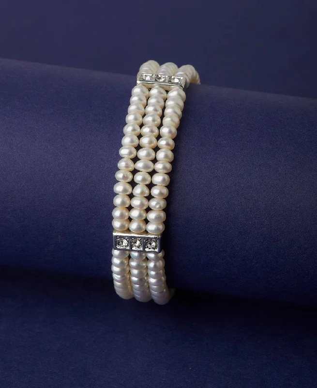 Custom Gold Cuff Bracelets-Elegant and classy Pearl Bracelet