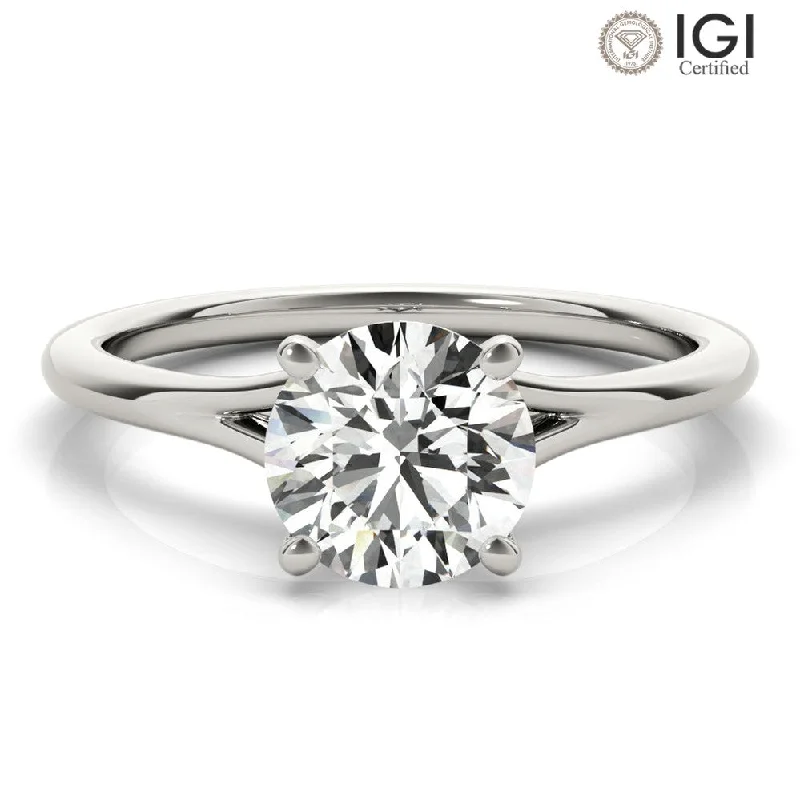 Women's Diamond Ring-Aria Round  Lab Grown Diamond Solitaire Engagement Ring IGI Certified