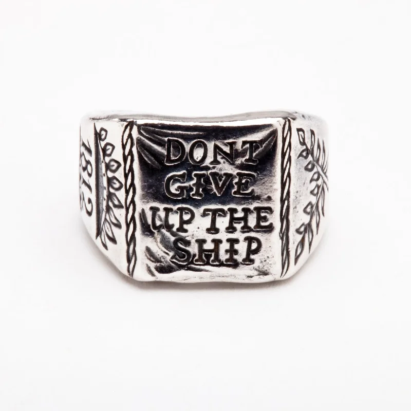 Vintage Silver Ring-Don't Give Up The Ship ring