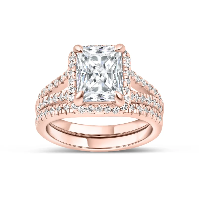 Matching Couple Rings-The Evelyn - Rose Gold