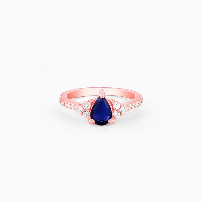 Vintage Sapphire Ring-Rose Gold Elixir Ring