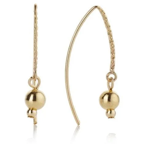 Earrings with Natural Stones-Lavan Long Yellow Gold-Filled Hoop Earrings