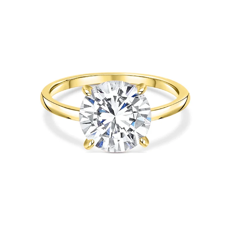 Diamond Solitaire Ring-The Chelsea - Gold