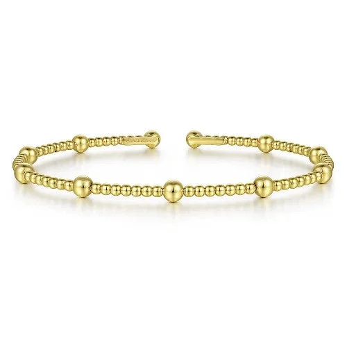 Traditional Wedding Bangles-14K Yellow Gold Bujukan Split Bangle