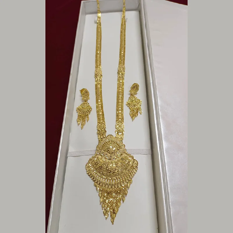 Double Pendant Necklace-Pari Art Jewellery Forming Long Necklace Set