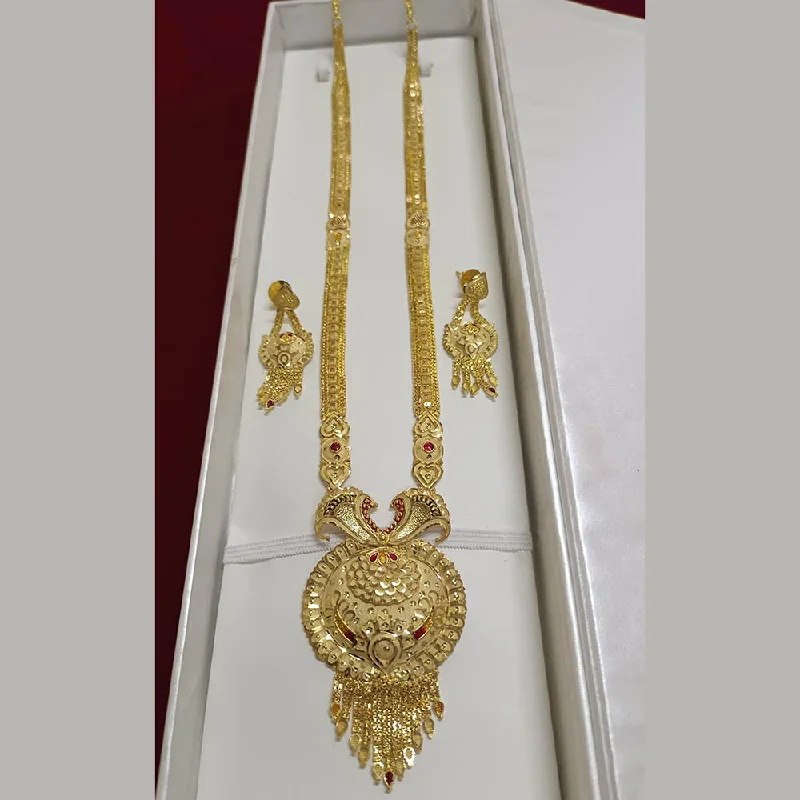 Diamond and Pearl Necklace-Pari Art Jewellery Forming Long Necklace Set