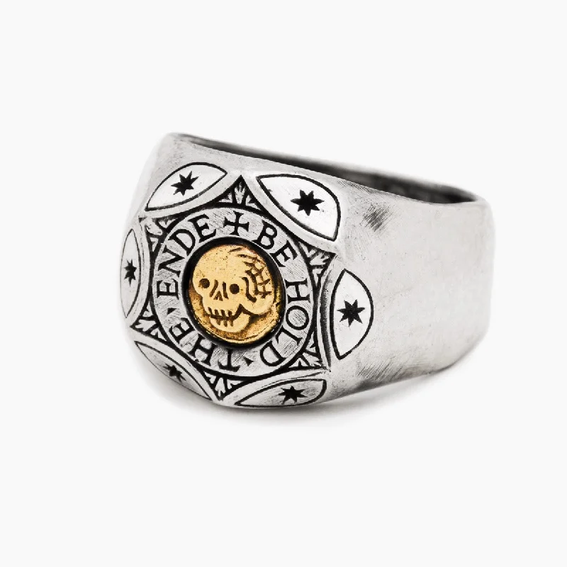 Trendy Silver Ring-Behold The Ende Signet