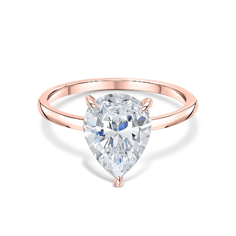 Modern Cocktail Diamond Ring-The Kira - Rose Gold