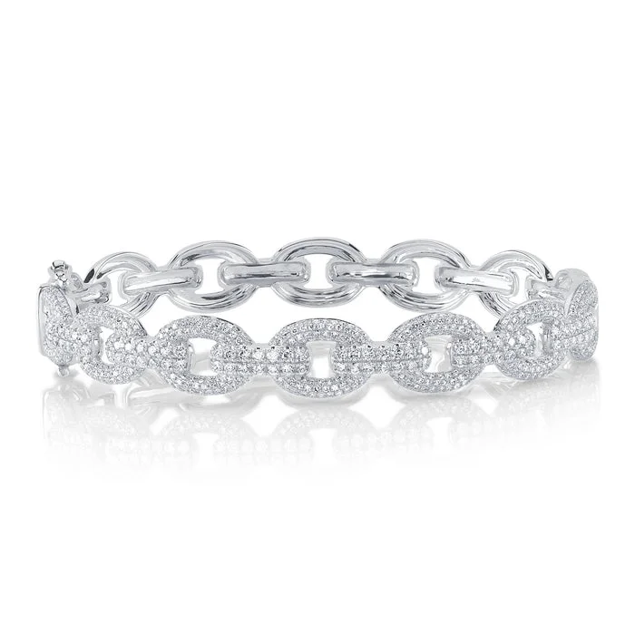 Classic Diamond Bangles-1.95CT DIAMOND LINK BANGLE