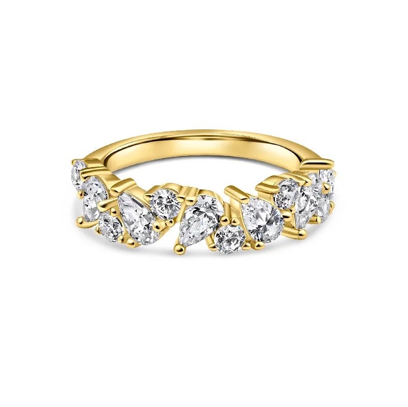 Elegant Rose Gold Ring-The Alia - Gold