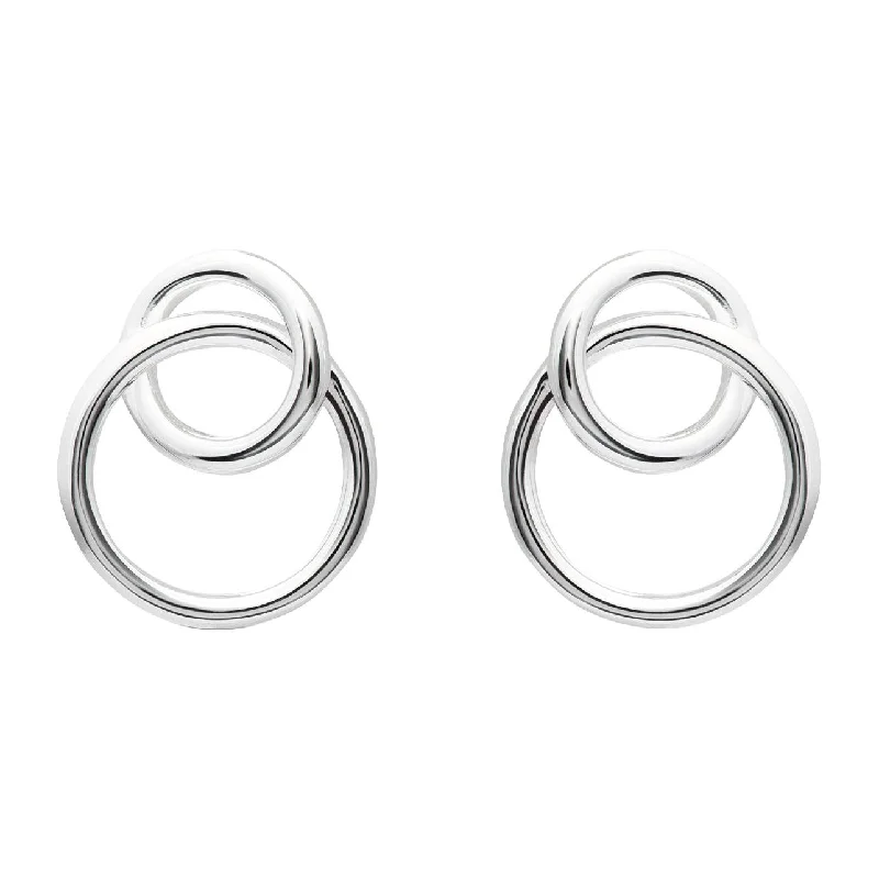 High-Quality Stud Earrings-Unique & Co Sterling Silver Circles Stud Earrings