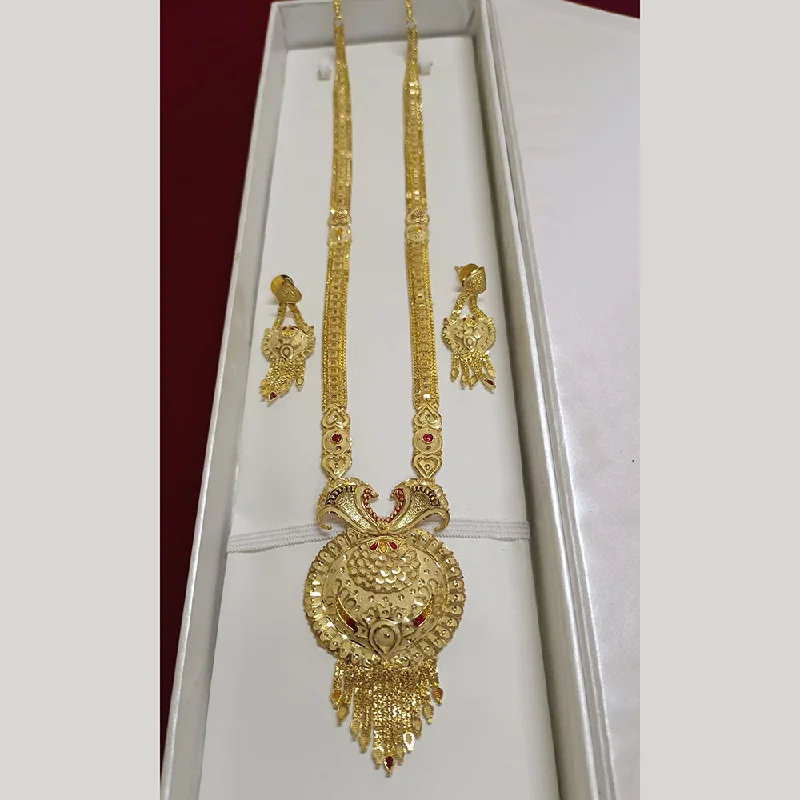 Fashionable Crystal Necklace-Pari Art Jewellery Forming Long Necklace Set